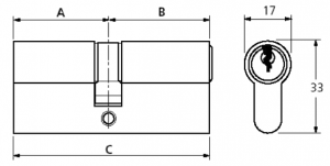 How to measure a cylinder lock diagram