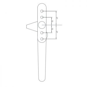 Measurement of the packer holes in millimetres