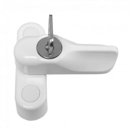 Swing lock in white finish