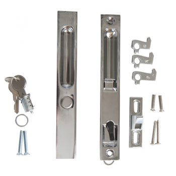 Chrome Q-Line Patio Door Hook Lock