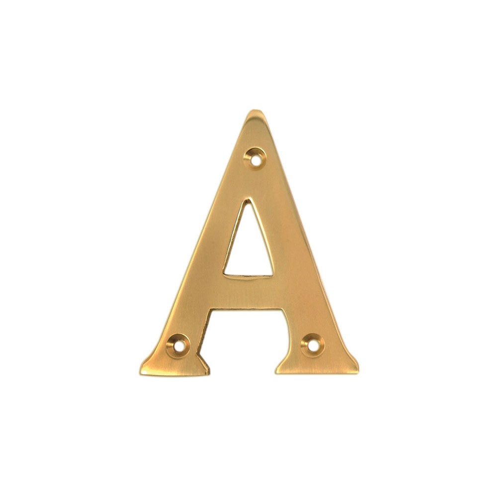 Metal House Letters | Brass Door Letters A-F
