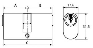 cylinder lock measurements