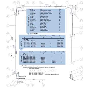 Winkhaus Autopilot Concept (Face-Fixed) parts diagram