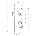 Morgan SLC 64mm Euro Sash lock