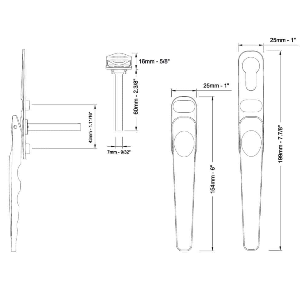Debar Verso BiFold Handle