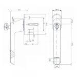Schuco AvanTec Handle 43mm (Locking)