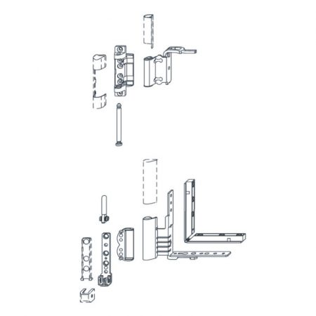 Siegenia S-ES Surface Fit 9mm - Hinge Pack