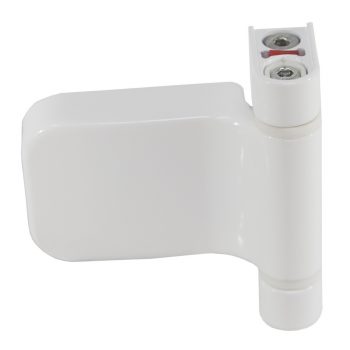 Right handed Mila ProSecure door hinge in white