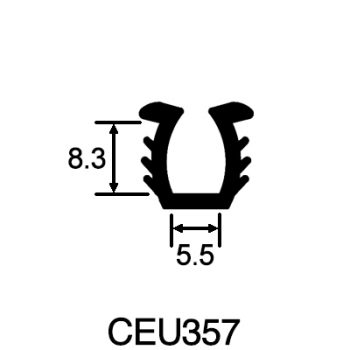 U Channel Gasket 5.5mm x 8.3mm