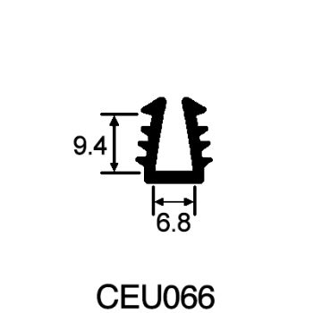 U Channel Gasket 6.8mm x 9.4mm