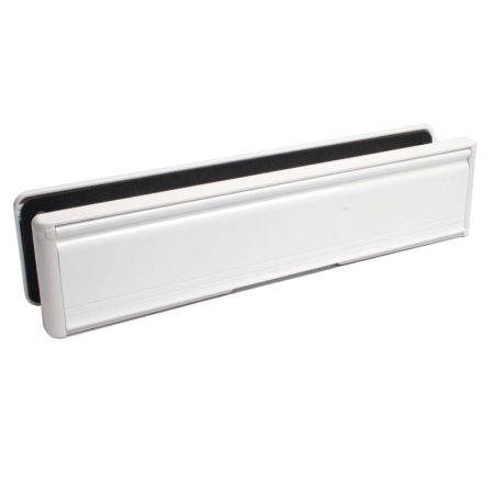 Welseal letter plate with white flap and white frame