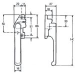 Shaw 2600 Cockspur Window Handle
