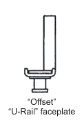 "Offset" U-Rail faceplate