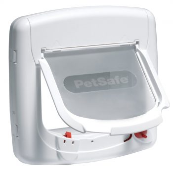 White Staywell Deluxe Magnetic Cat Flap (400EF)