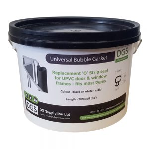 Tub of Universal Bubble Gasket (Black rubber)