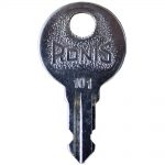 Ronis 101 Window Handle Key