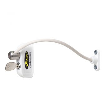 Jackloc Pro-5 Cable Window Restrictor in white
