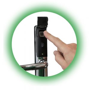 Qsmart handle finger print