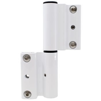 Slim Rapid Aluminium 2-Part Hinge White