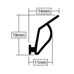 Stormguard Double Door Seal 30mm Rubber