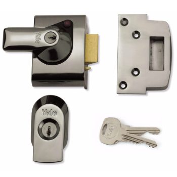 Yale PBS1/2 BS Night Latch Chrome with keys