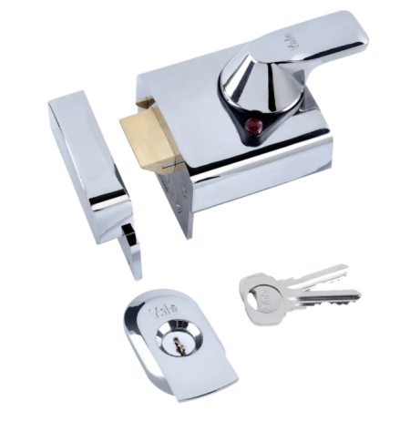 Yale BS3/4 BS Keyless Egress Nightlatch in chrome