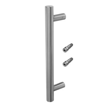 HAB66 BLU 316 Stainless Steel Offset Round 'T' Bar Pull Handle for Aluminium Sliding Doors