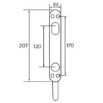 NorDan Scandinavian Lever Handles Oval Profile