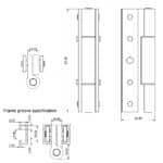 HomeView (Debar) Bifold Middle Hinge Black