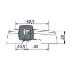 Dr. Hahn 2-Part Aluminium Door Hinge
