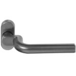 Schuco Door Handle (Oval Backplate) Cranked Curved Design