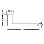 Schuco Door Handle (Oval Backplate) Flat Straight Version