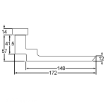 Schuco Door Handle (Rectangular Backplate) Cranked Flat Lever