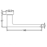 Schuco Door Handle (Rectangle Backplate) Flat Design