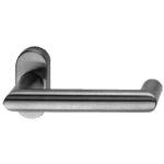 Schuco Door Handle (Oval Backplate) Round Lever With Return