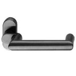 Schuco Door Handle (Oval Backplate) Cranked Round Lever With Return