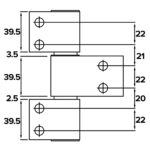 Dr. Hahn Series 60 AT (3-Part Aluminium Door Hinge)