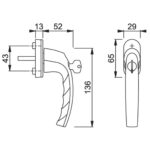 Hoppe Atlanta Tilt & Turn Handle With TBT1 Tilt-Safe Function