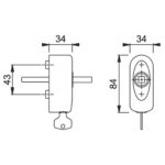 Hoppe AUS950S Lockable Tilt Only Window Handle 