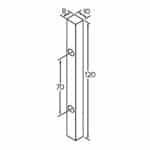 Caldwell UK190 / UK961 Upper Sash Cill Stop