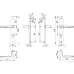 Hoppe Frankfurt 70mm PZ Lever/Lever Handles
