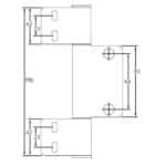 Q-Line Compatible Hueck H61-08/14 Metal Door Hinge